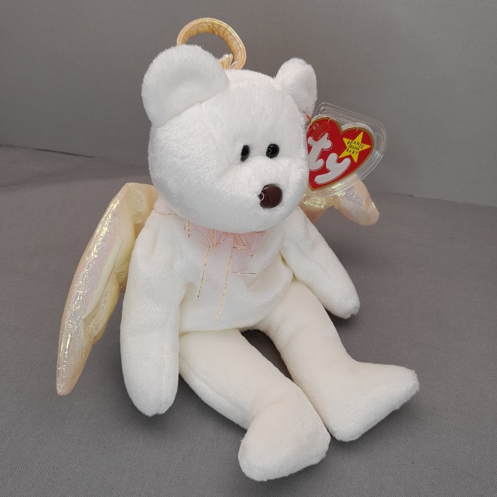 Ty Beanie Baby Halo Angel Bear 8.5" Plush MWMT Stuffed Animal Toy 1998 - Picture 4 of 10
